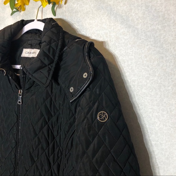 Calvin Klein knee length black winter jacket - Picture 3 of 3